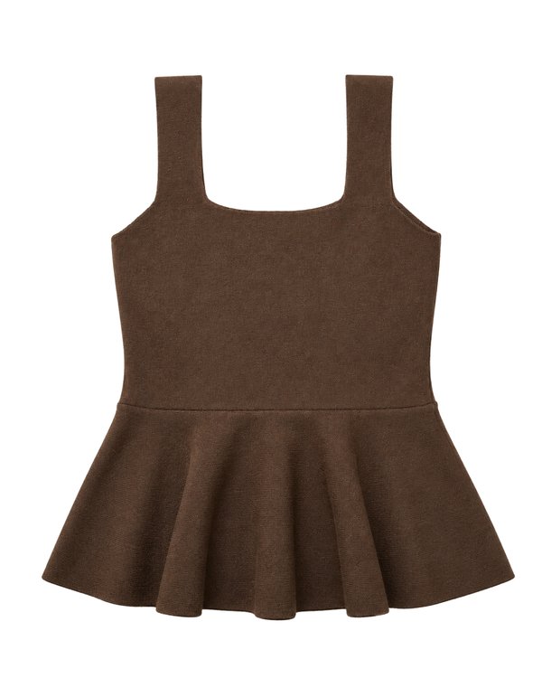 Espresso Peplum Top
