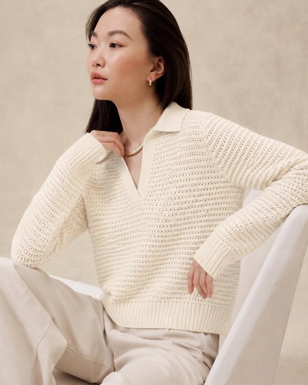 Sweater Polo Ivory
