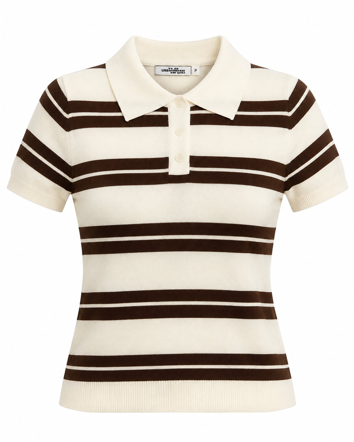 Polo rayas marrón & beige — imagen 2