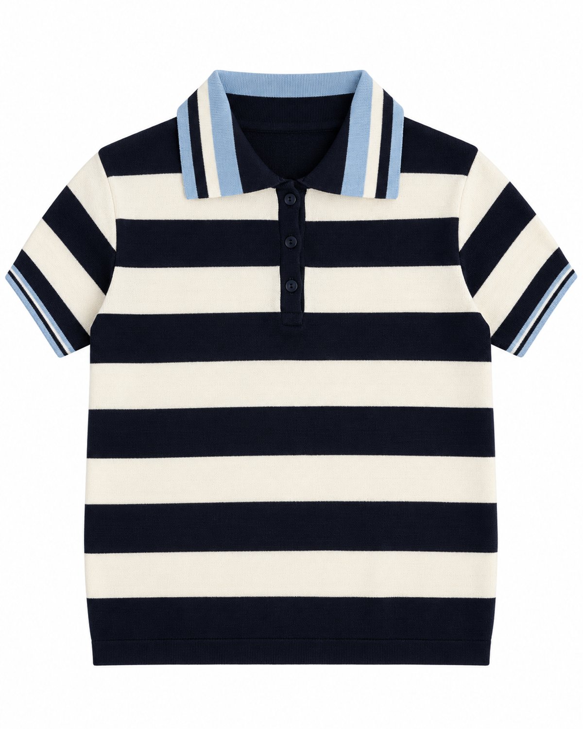 Polo azul marino & beige — imagen 2