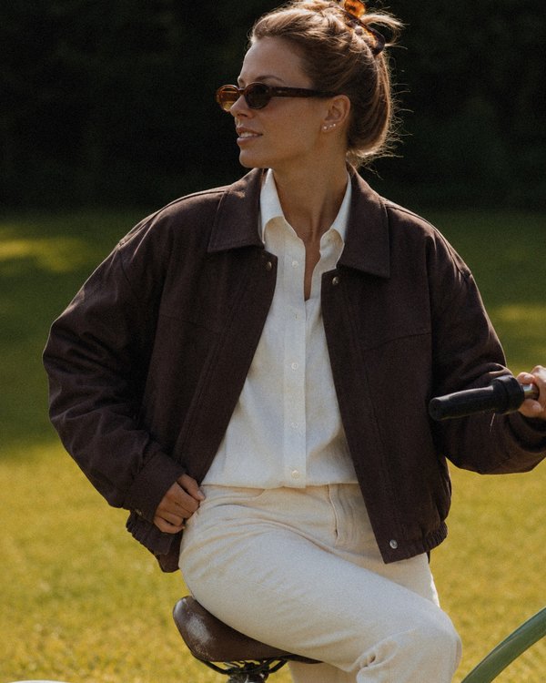Campera Bomber Chocolate oscuro