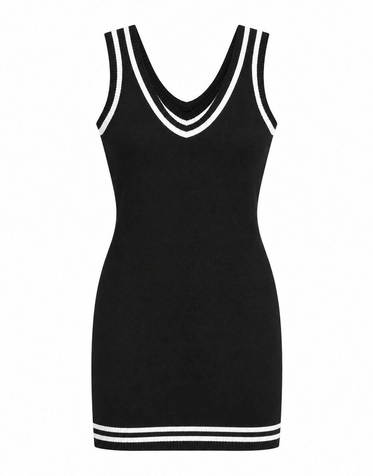 Vestido negro con detalles blancos — imagen 2