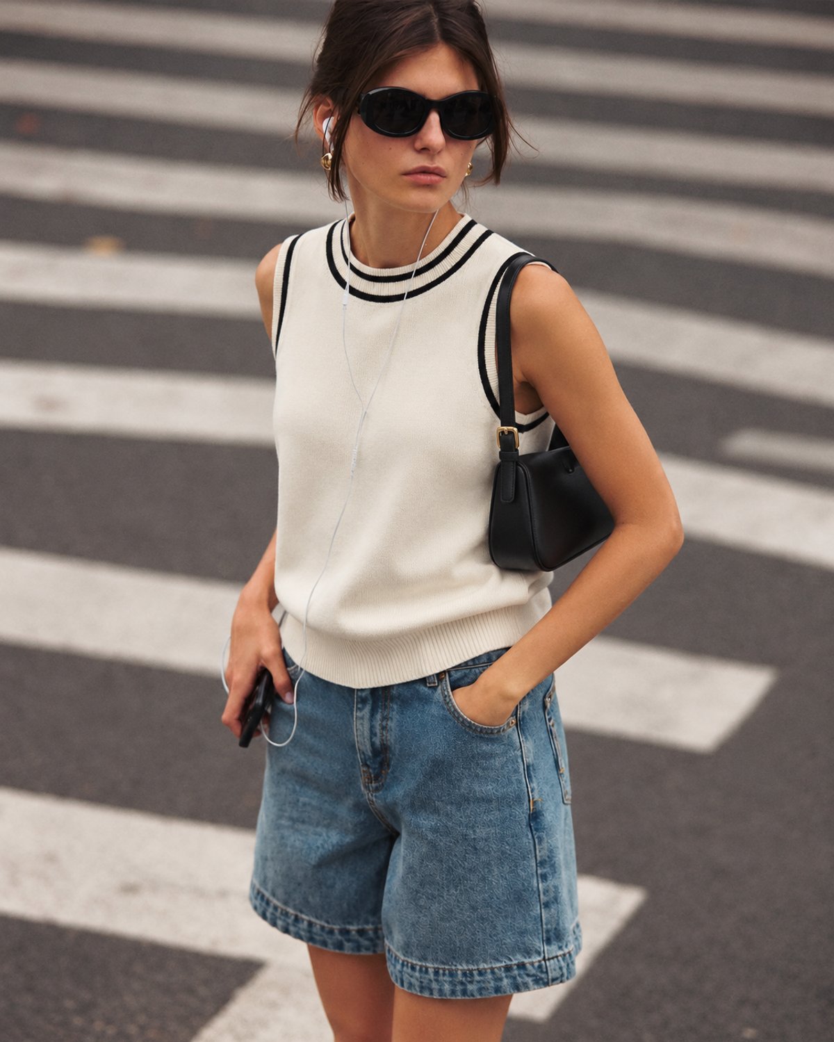 Blusa marfil sin mangas