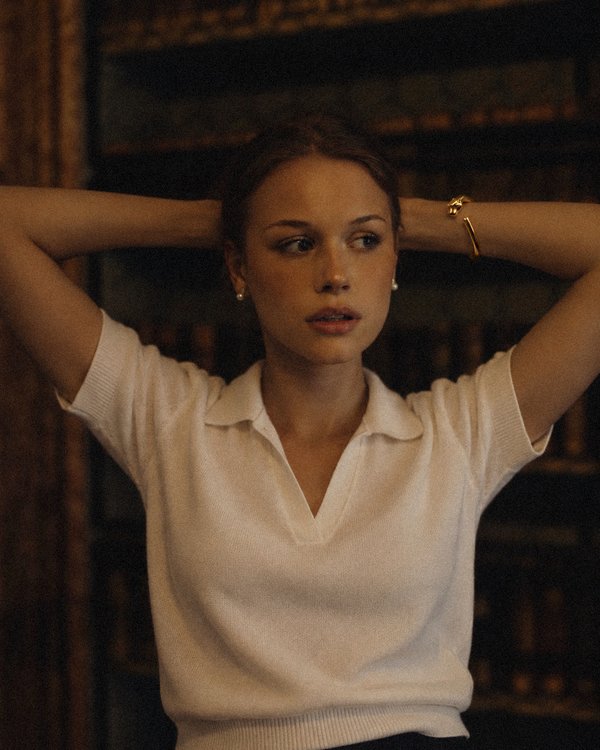 Polo knit blanco 