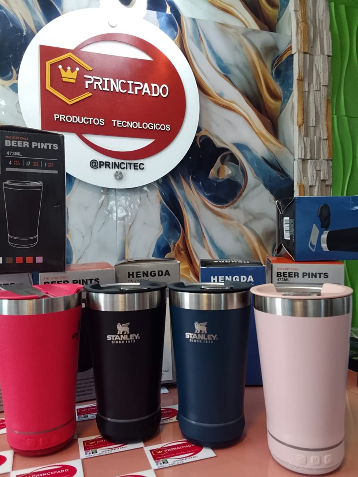 Vaso con Speaker Inox