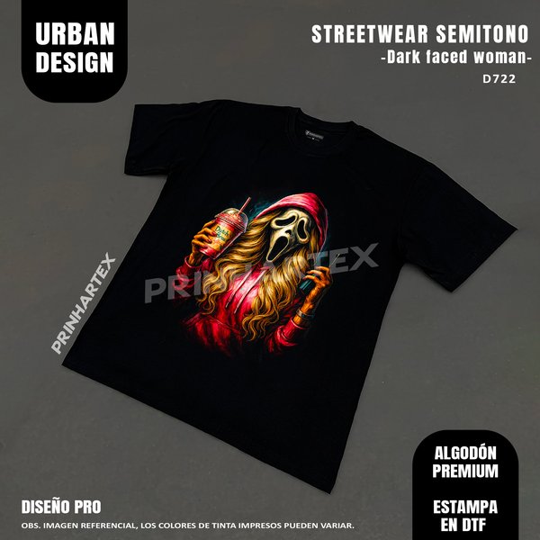 Dark Faced Woman-D722