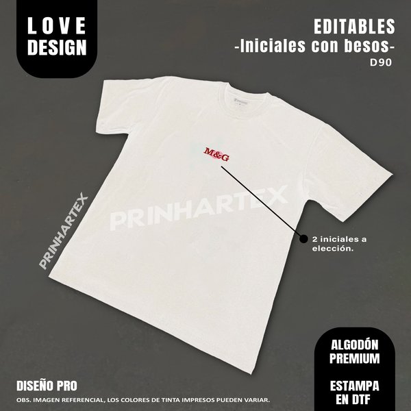 Iniciales con Besos-D90