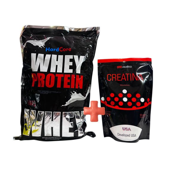 Whey HardCore + Creatina Red Unlimited