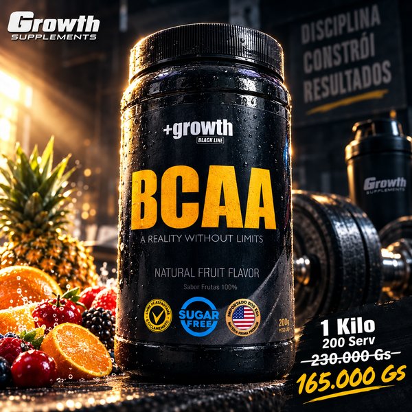 BCAA Growth, 1 kilo 200 Serv!
