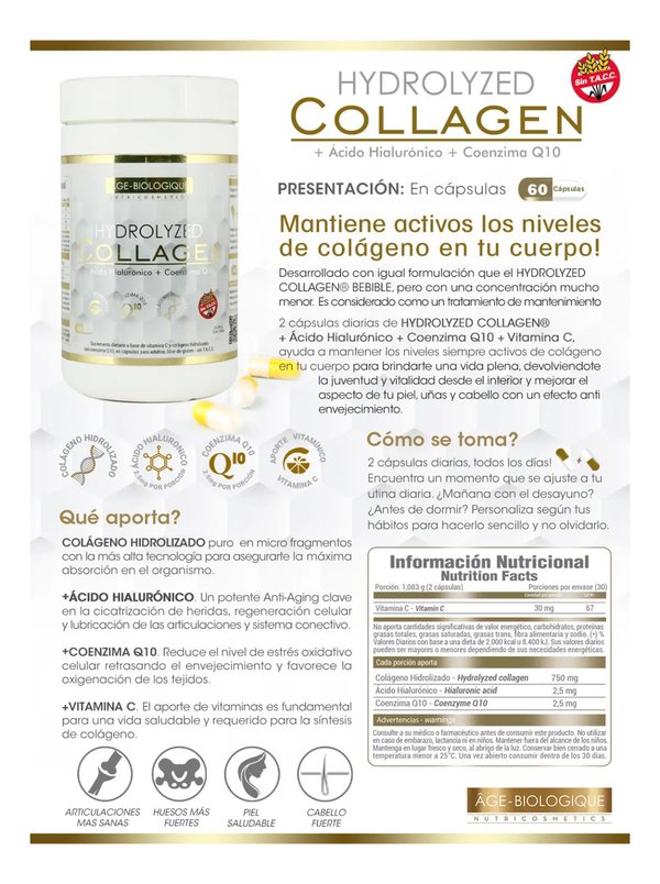 Colágeno Cápsulas Age Biologique
