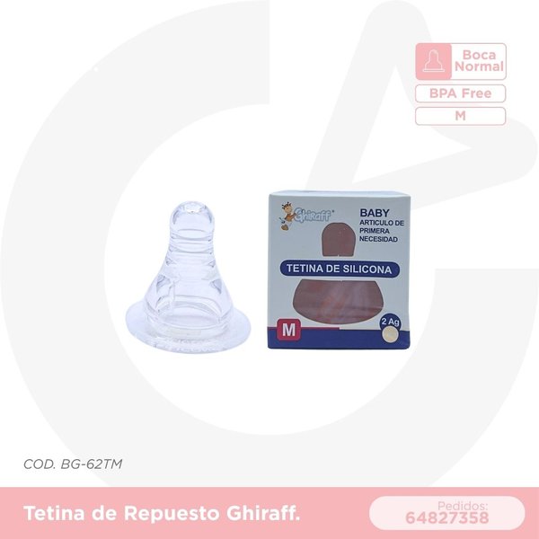 TETINA DE REPUESTO GHIRAFF- BOCA NORMAL M COD. BG-62TM