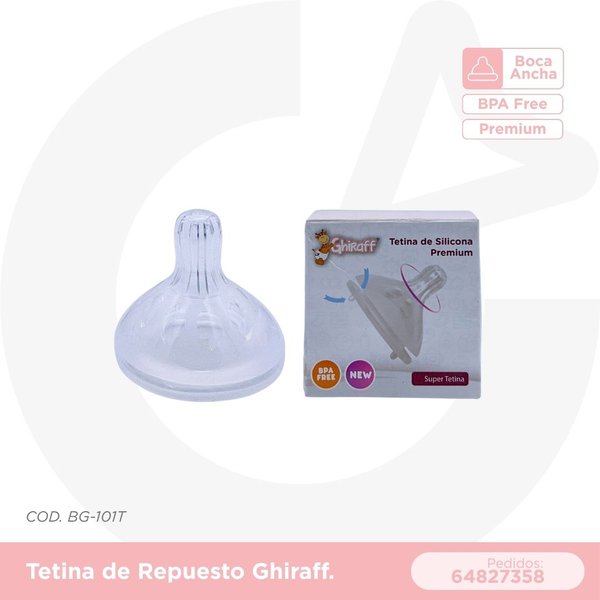 TETINA DE REPUESTO GHIRAFF- BOCA ANCHA PREMIUM COD. BG-101T