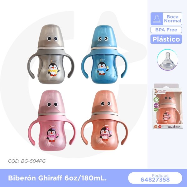 BIBERON GHIRAFF 6oz/180 mL COD. BG-504PG