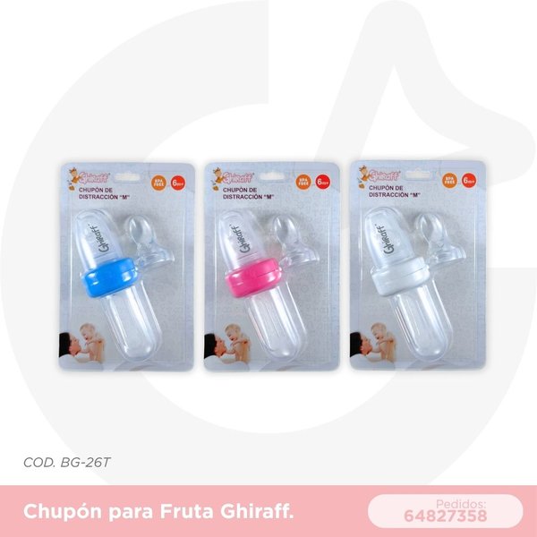 CHUPÓN PARA FRUTA GHIRAFF- 6M+ COD BG-26T