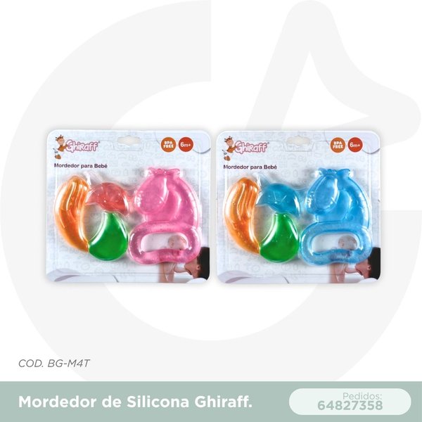 MORDEDOR DE SILICONA GHIRAFF- 6M+ COD. BG-M4T