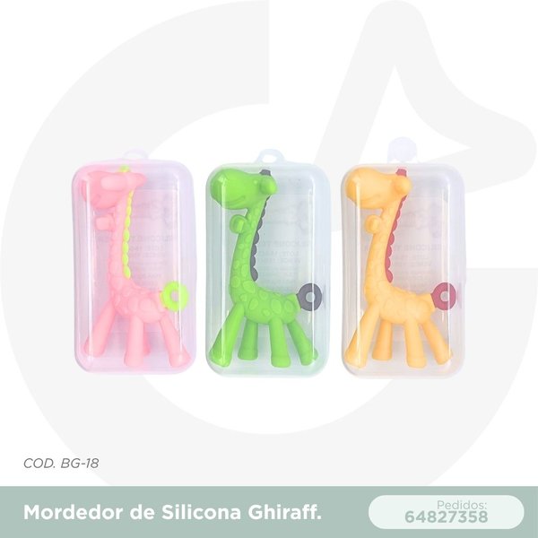 MORDEDOR DE SILICONA GHIRAFF- JIRAFA COD. BG-18