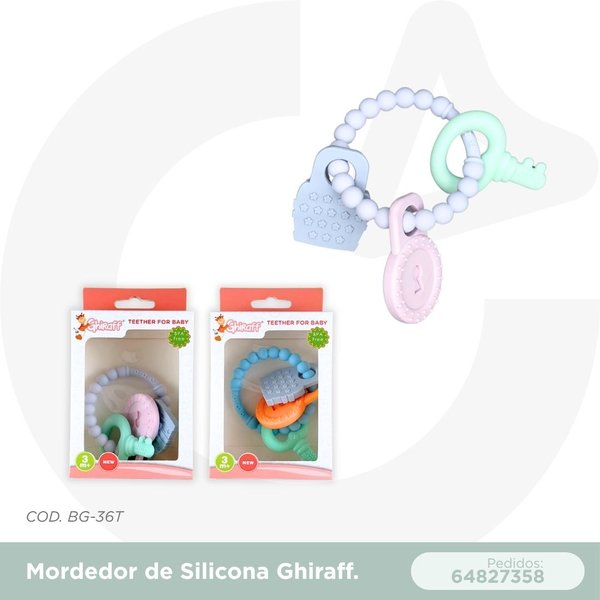 MORDEDOR DE SILICONA GHIRAFF - 3 M+ COD. BG-36T