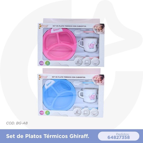SET DE PLATOS TÉRMICOS GHIRAFF COD. BG-A8