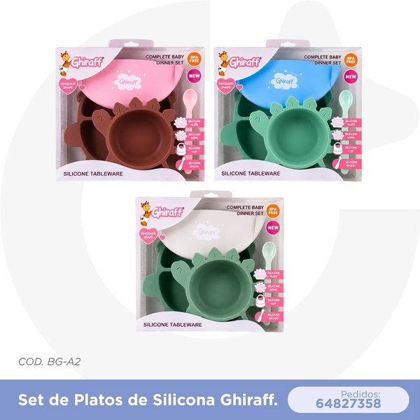 SET DE PLATOS DE SILICONA GHIRAFF COD. BG-A2