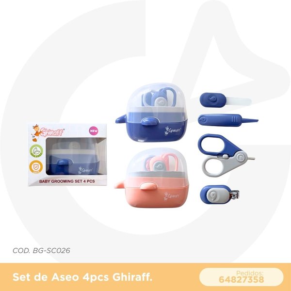 SET DE ASEO 4 PIESAS GHIRAFF COD. BG-S026