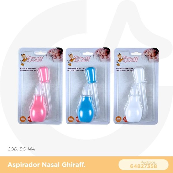ASPIRADOR NASAL + GOTERO PARA MEDICINA GHIRAFF COD. BG-14A
