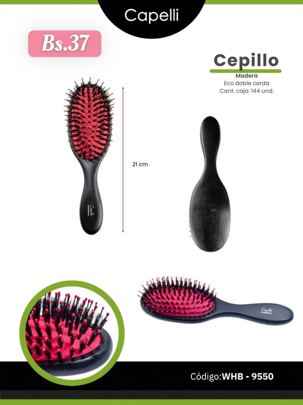 CEPILLO MADERA- ECO DOBLE CERDA 