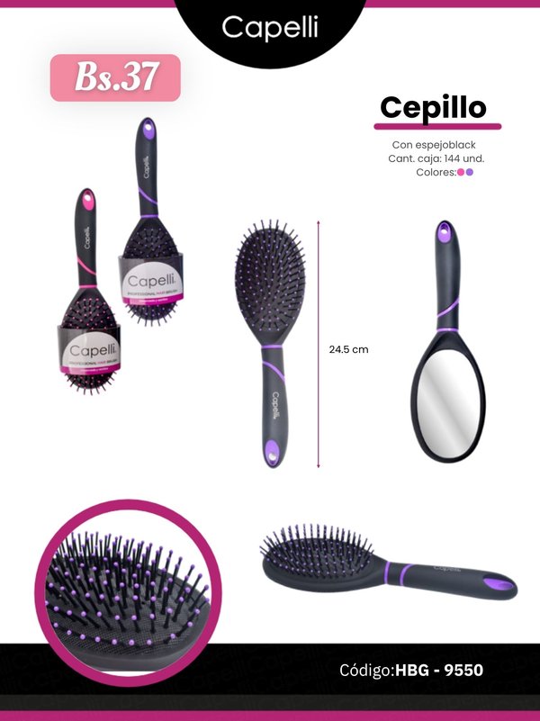 CEPILLO CON ESPEJO BLACK 
