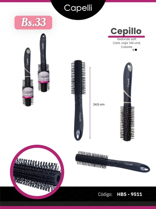 CEPILLO REDONDO SOFT COD. HBS-9511