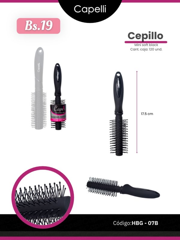 CEPILLO MINI SOFT BLACK COD. HBG-07B