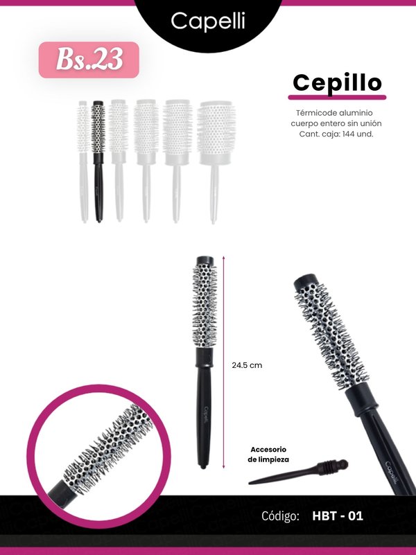 CEPILLO TÉRMICO DE ALUMINIO COD. HBT-01