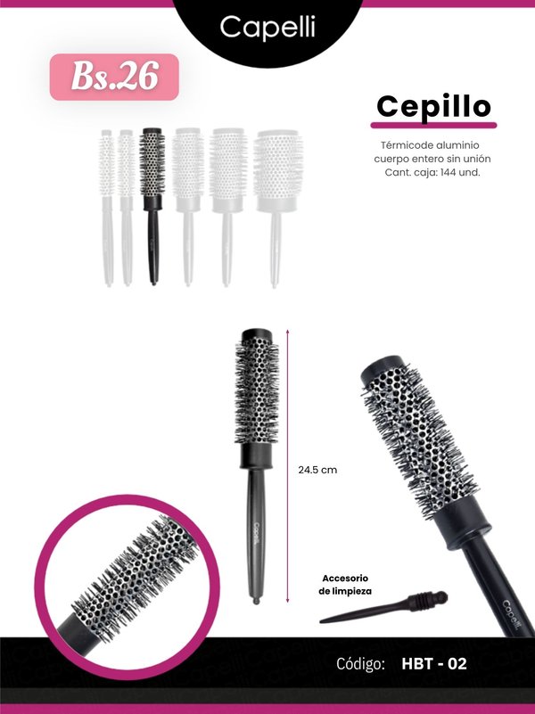 CEPILLO TÉRMICO DE ALUMINIO COD. HBT-02