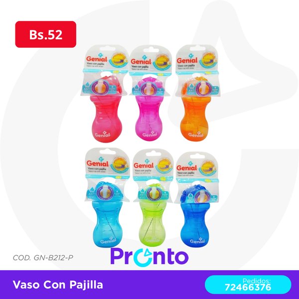 VASO CON PAJILLA 
