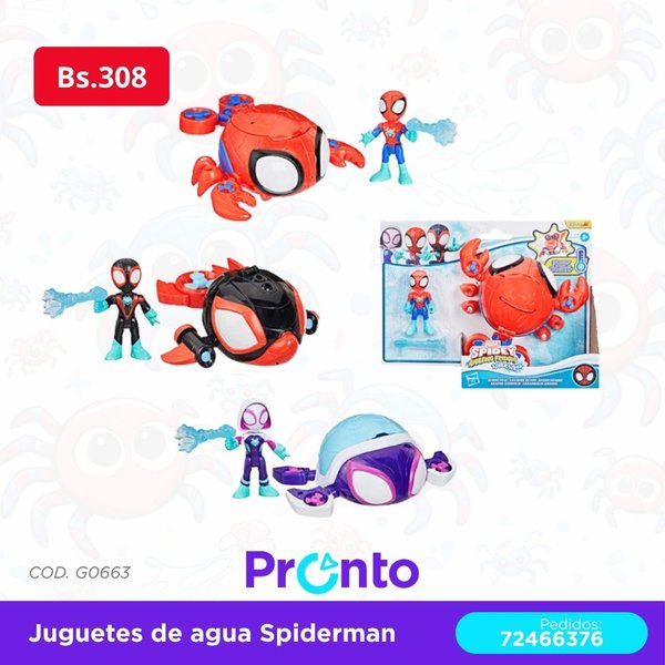 JUGUETES DE AGUA SPIDERMAN