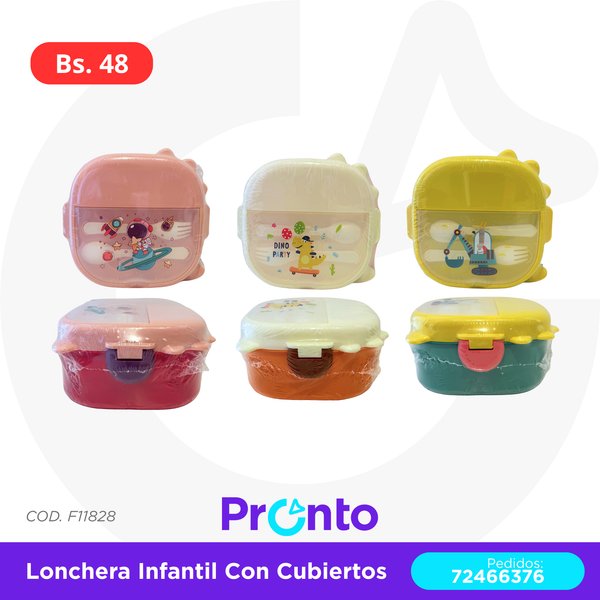 LONCHERA INFANTIL CON CUBIERTO