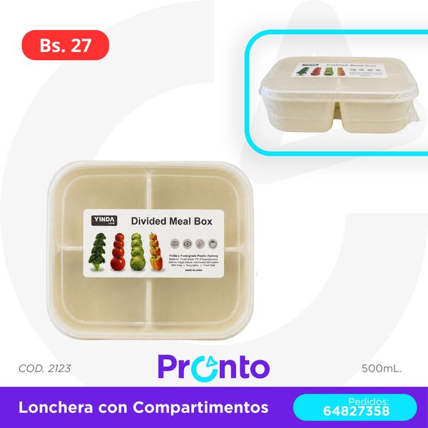 LONCHERA CON COMPARTIMENTOS COD. 2123 