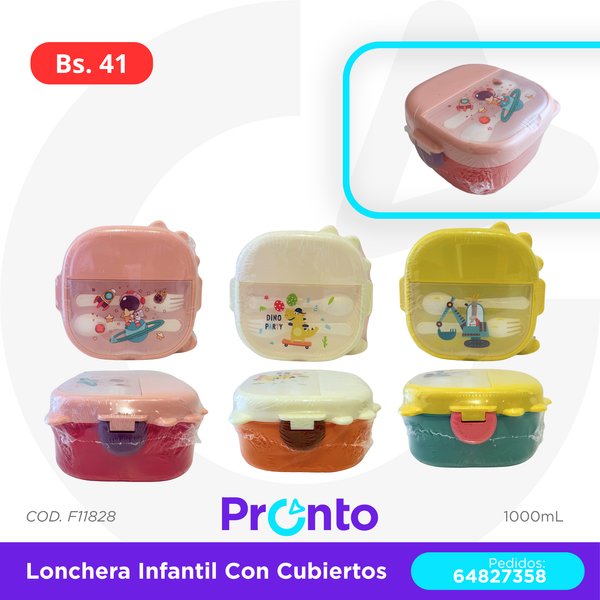 LONCHERA INFANTIL CON CUBIERTO COD. F11828