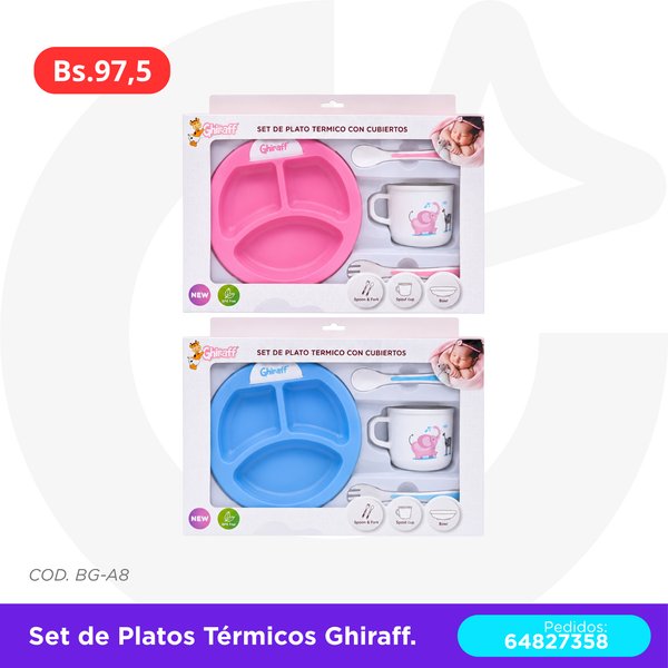 Set de Platos Térmicos Ghiraff COD. BG-A8