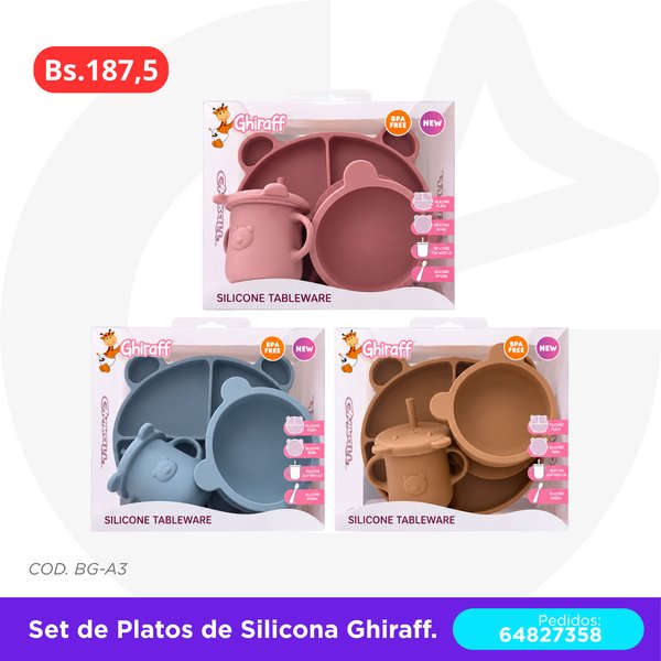 Set de Platos de Silicona Ghiraff COD. BG-A3
