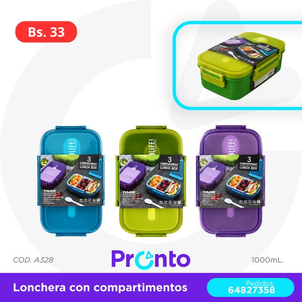 Lonchera con Compartimentos COD. A328