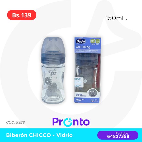Biberón CHICCO- Vidrio COD. 9928