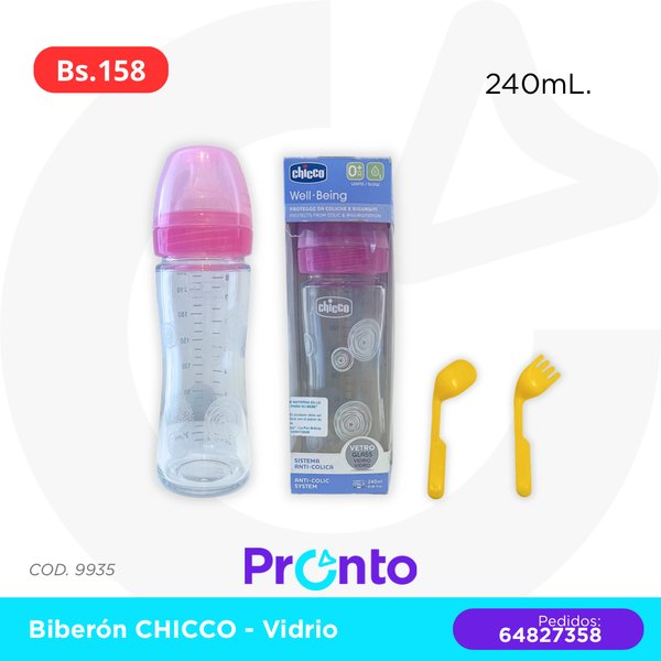 Biberón CHICCO- Vidrio COD. 9935