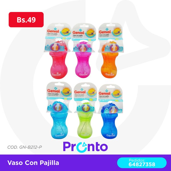 VASO CON PAJILLA COD. GN-B212-P