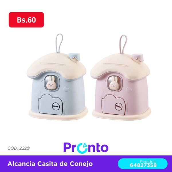 ALCANCIA CASITA DE CONEJO COD. 2229