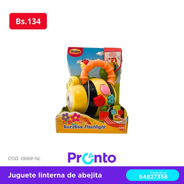 JUGUETE LINTERNA DE ABEJA COD . 0668-NL 