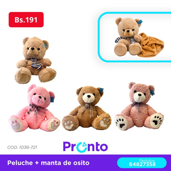 PELUCHE + MANTA DE OSITO COD. 1036-721