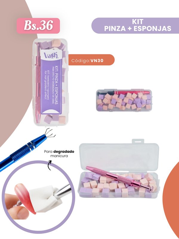 KIT PINZA+ ESPONJAS COD. VN30