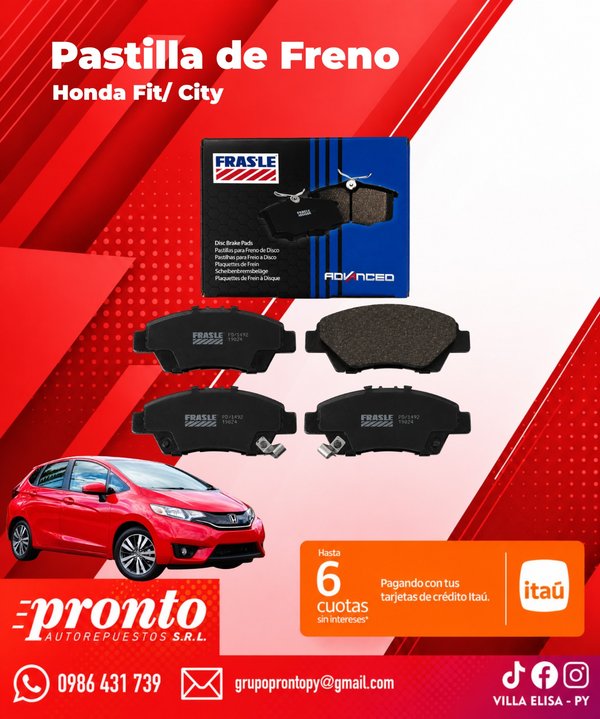 PASTILLA DE FRENO HONDA FIT/CITY