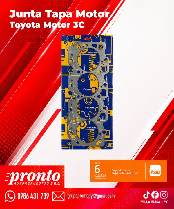 JUNTA TAPA MOTOR TOYOTA 3C 11115-640602