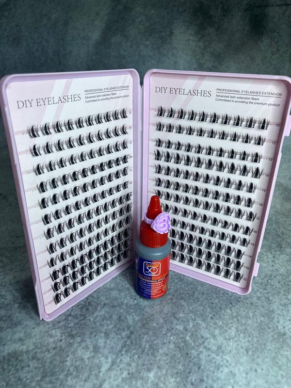 Librito de pestañas + pegamento y ¡anillito de regalo! 💖 