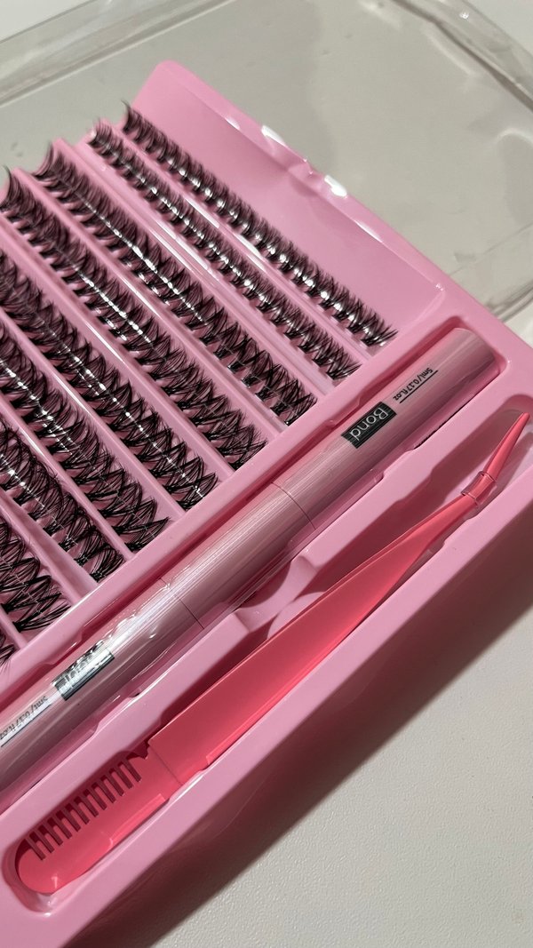 kit completo pestañas + pegamento + sellador pinza y cepillo ✨😍 